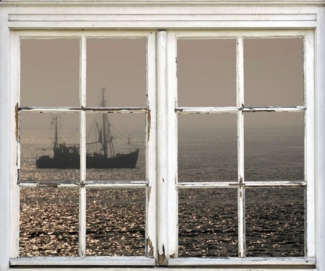 queence Wandsticker Schiff, Wandsticker, Wandbild, selbstklebend, Schiff, Boot