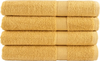 vidaXL Premium-Handtücher SOLUND 4 Stk. Gold 100x200 cm 600 g/m² 137294