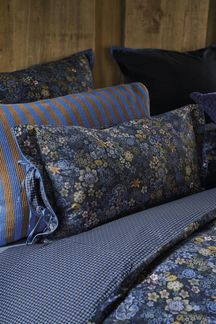 PiP Studio Dekokissen Tutti i Fiori Kissen dunkelblau 35x60cm (1 Stück)
