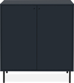 Caracas 01B Kommode, Navy blau | Kommode für Wohnzimmer | Maß: B x H x T ca. 80 x 90 x 40 cm | Kommode mit 2 Türen