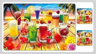 3 D Platzset Cocktails