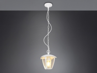 Außenhängeleuchte VENTA im Landhausstil aus Aluminium Weiß, 17x17cm