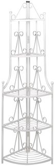 Pflanzentreppe Blumenregal Standregal Eckregal Blumentreppe Stahl weiß 40783