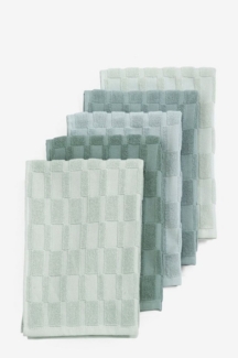 Next Geschirrtuch 5er-Set Frottee-Geschirrtücher aus 100 % Baumwolle, (5-tlg)