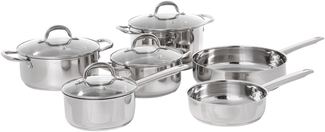 Kochgeschirr-Set 10-teilig PRIMECOOK Edelstahl Silber
