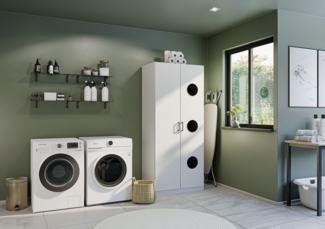 rauch Allrounder, Wäscheschrank, 2-türig, Farbe Weiß, BxHxT 91x210x54cm