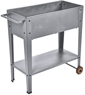 Hochbeet, Rollbar, Metall, verzinkt, H 80 cm