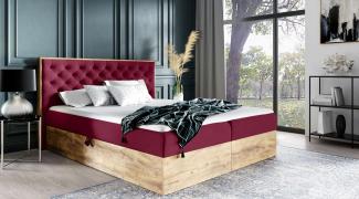 99rooms Galaxy Boxspringbett 180x200 cm Velours MONOLITH Bordeaux