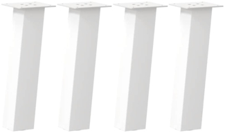 vidaXL Couchtischbeine 4 Stk. Weiß 42 cm Stahl 4012501