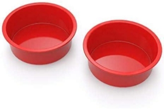 SILIVO Silikon Backform 15 cm Rund Antihaft für Kuchen 2 Stück