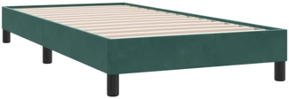 vidaXL Bettgestell ohne Matratze Dunkelgrün 80x210 cm Samt 4101334