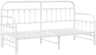 vidaXL Tagesbett Ausziehbar Weiß 80x200 cm Stahl 42002650