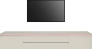INOSIGN Lowboard Magic,Lowboard,TV-Kommode,TV-Möbel,TV-Bank, Alugriff, 2 Türen, 2 Schubkästen, B/T/H 240×40×40 cm, kaschmir matt