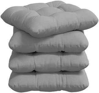 vidaXL Sitzkissen 4 pcs Wolkengrau 45 x 45 x 12 cm Stoff 42015116