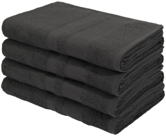 my home Duschtücher Vanessa, als Set und Serie erhältlich, 4 Duschtücher, 70x140cm, Walkfrottee (Set, 4-St), Handtücher mit Bordüre, 100% Baumwolle, einfarbig, weich