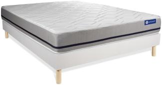 Actiflex soft Matratze 180x210 cm + Bettgestell mit Lattenrost, Härtegrad 3, Taschenfederkern, Höhe : 20 cm