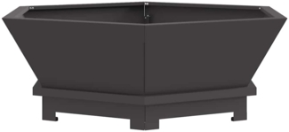 vidaXL Feuerplatz Schwarz 75 x 75 x 28 cm Kaltgewalzter Stahl 858996