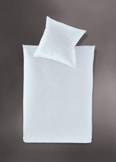 Irisette Interlock-Jersey uni Bettwäsche Set uni Lumen 8129 sky 155x220 cm + 1 x Kissenbezug 80x80 cm