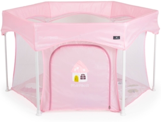 Cangaroo Laufstall Playbox klappbar Matratze Tragetasche Öffnung Reiselaufstall rosa