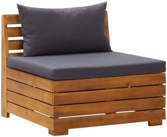 vidaXL Modular-Mittelsofa 1 Stk. mit Auflagen Massivholz Akazie 46690