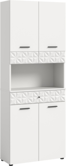 Xonox Prisma Hochschrank breit (B/H/T 70x187x34 cm) in weiß Nachbildung