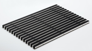 Aco Schuhabtropfschale ACO Schuhabstreifermatte Alu schwarz, mit