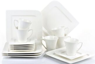 Retsch Arzberg Kaffeeservice Geschirr-Set, Service Fantastic (18-tlg), 6 Personen, Fine China-Porzellan, 18 Teile, für 6 Personen