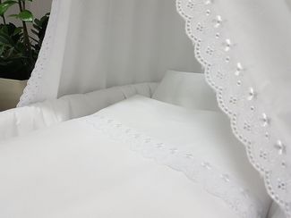 Babymajawelt Bett-Set Ersatz Bett Set für Stubenwagen ! NUR Stoff Ausstattung! Ver. Designs, Füllung: 100% Polyester, Bezug: Baumwolle, Made in EU, Stubenwagen Textile Ausstattung