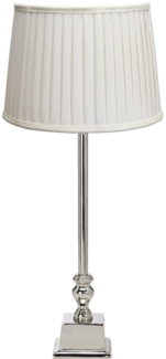 PR Home 1163606202301 Tischleuchte Linné Chrom Lampenschirm cremeweiß 49cm