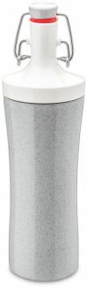 Koziol Plopp To Go Trinkflasche, Trink Flasche, Outdoorflasche, Getränkflasche, Wasserflasche, Kunststoff, Organic Grey / Deep Grey, 25. 3 cm, 3796316