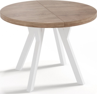 WFL GROUP Esstisch Twixy (erhältlich in 3 Größen – 90/100/100 cm, ausziehbar auf 170/150/200 cm), platzsparender Tisch für kleine Küche, Esszimmer oder Wohnzimmer