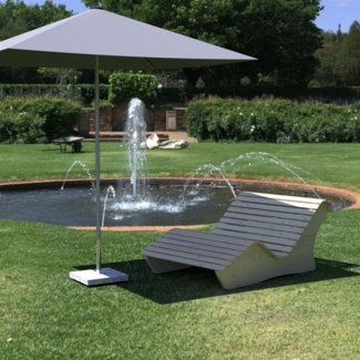 Relaxliege "Sigi" Gartenliege Massivholz Fichte abgeschrägt 140cm