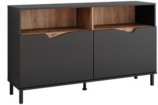 Kommode Marelle Anthrazit/Artisan 140 x 81.3 cm mit 2 Türen Vicco