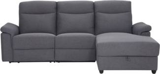 Home affaire Ecksofa BRIONNE, L-Form, 255cm, manuelle u. elektrische Funktion (USB A/C), Liegefunktion, Stauraum, Federkernpolsterung, Webstoff