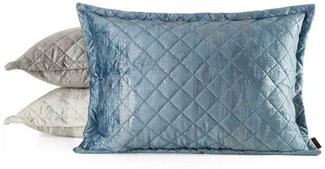 Eurofirany Kissenbezug BLINK43, Zierkissenhülle 45x45 cm oder 50x70 cm gesteppt mit silbernem Dekor