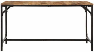 vidaXL Esstisch 140x70x75 cm Raues Massivholz Mango 373604