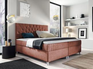 Boxspringbett Murseno, Rosa, 160 x 200 cm