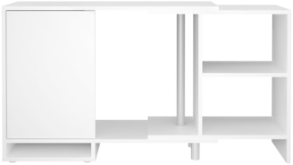 FMD Modulares Eckregal mit Offenen Fächern Weiß 443704