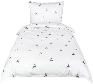 ZOLLNER Bettwäsche, Baumwolltuch, 2 teilig, 100% Baumwolle, vom Hotelwäschespezalisten, 60x80 + 140x200 cm