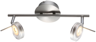 LED Deckenleuchte, Spots verstellbar, Nickel matt L 35,5 cm