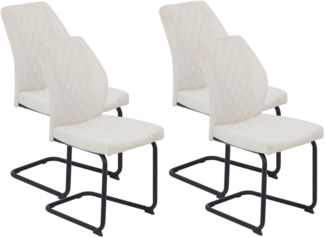 HELA Freischwinger OSLO (Set, 4 St), Freischwinger,Rautensteppung,Microfaser Samtvelour,140kg belastbar