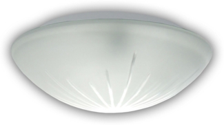 Deckenleuchte / Deckenschale rund, Schliffglas Weiß, Ø 30cm