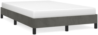 vidaXL Bettgestell ohne Matratze Dunkelgrau 120x190 cm Samt 3269626