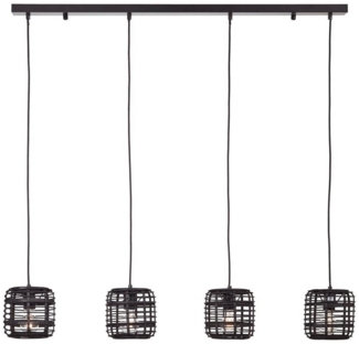Brilliant Leuchten No. 99263-76 Crosstown Pendelleuchte 4flg holz dunkel schwarz E27
