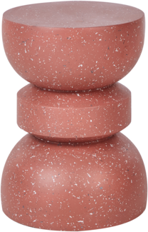 Beistelltisch FALIRO Terrazzo Optik Rot