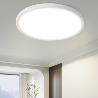 ZMH Deckenlampe LED Deckenleuchte Flach - Schlafzimmerlampe 18CM Badezimmerlampe 15W Küchenlampe Schlafzimmer weiß Deckenbeleuchtung Flurlampe Decke Badlampe 4000K für Küche Flur