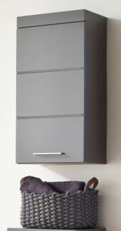 Trendteam 'Amanda' Hängeschrank, Holz, 77 x 23 x 37 cm, Grau Hochglanz