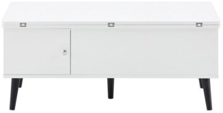 Ofcasa Couchtisch Sofatisch mit Höhenverstellbarer (1 Tisch), 4-in-1-Multifunktions-Wohnzimmertisch mit Stauraum