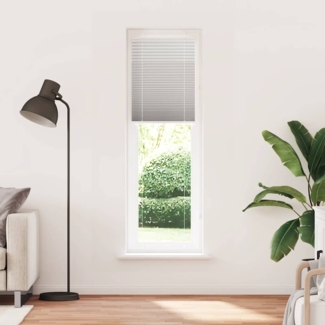 vidaXL Plissee Hellgrau 60x200 cm Stoffbreite 59,4 cm Polyester 4015356