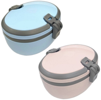 HAC24 Lunchbox Brot- und Lunchbox Vesperdose Brotdose Snackbox Vorratsbox, Kunststoff, (Set, 2-tlg), BPA Frei